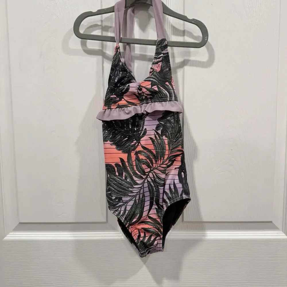 Girls Hurley Swimsuit Size 6 Tropical One Piece Bathing Suit Swim‎